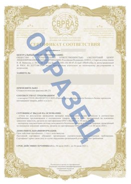 Образец Сертификат СТО 01.064.00220722.2-2020 Апатиты Сертификат СТО 01.064.00220722.2-2020 